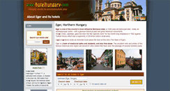 Desktop Screenshot of eger.hotelhungary.com